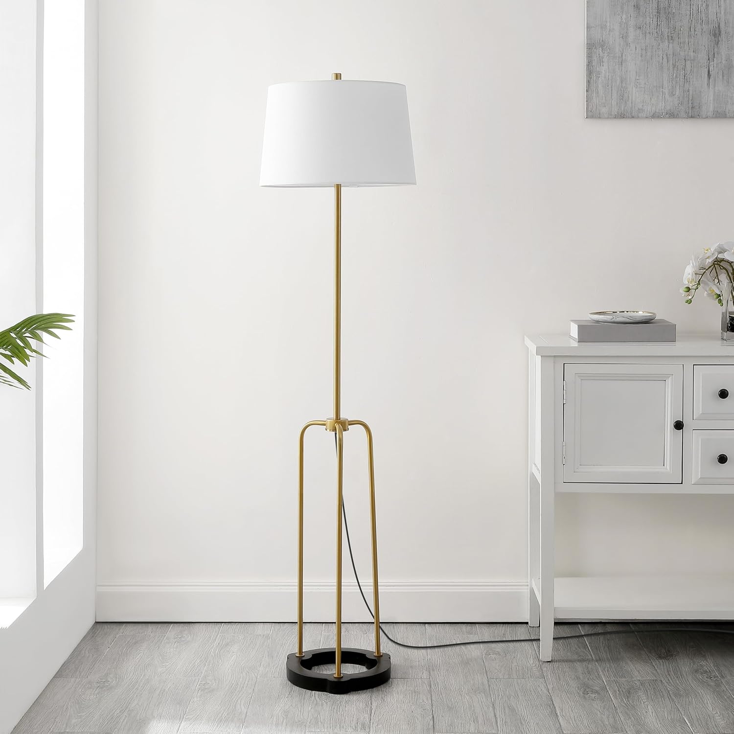 Metal Shade LED Floor Lamp with Industrial Modern style