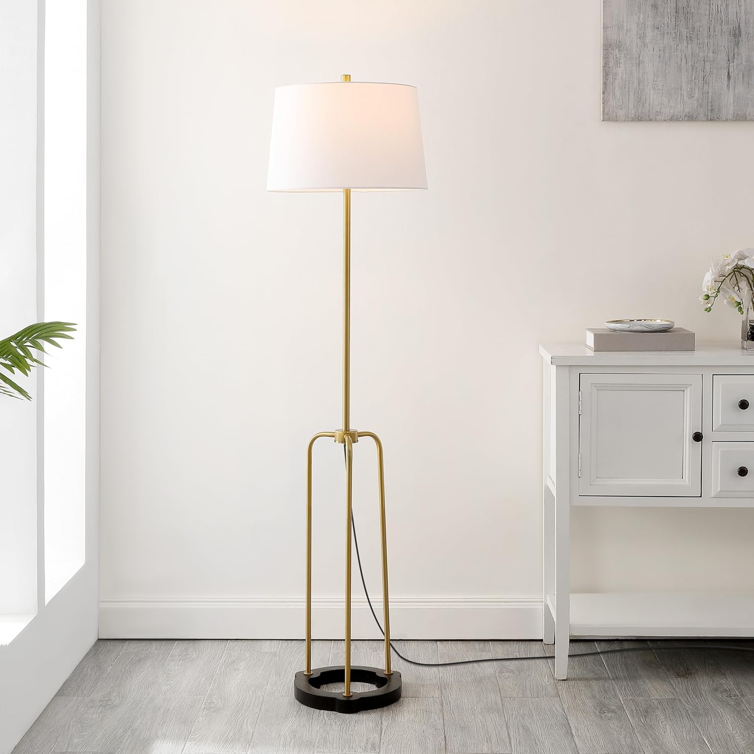 Metal Shade LED Floor Lamp with Industrial Modern style