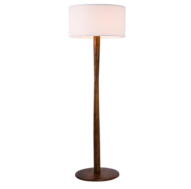 Contemporary Linen LED Tripod Floor Lamp